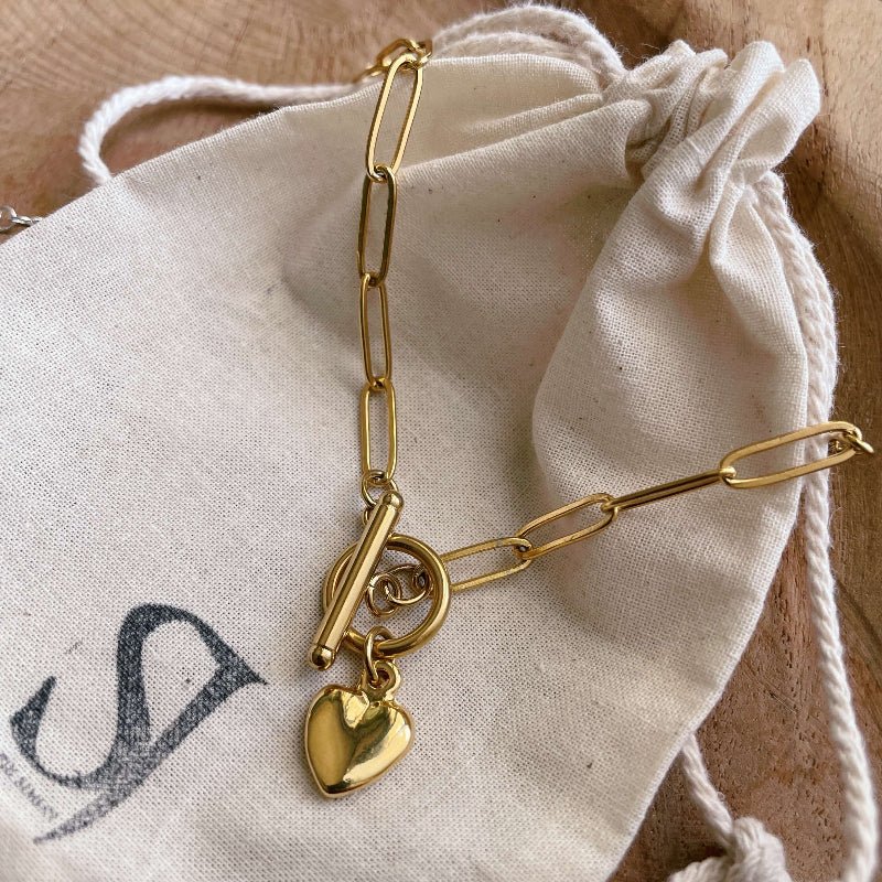שרשרת לב טי - SAPIRZ Jewelry
