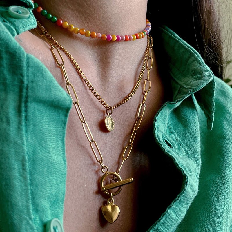 שרשרת לב טי - SAPIRZ Jewelry