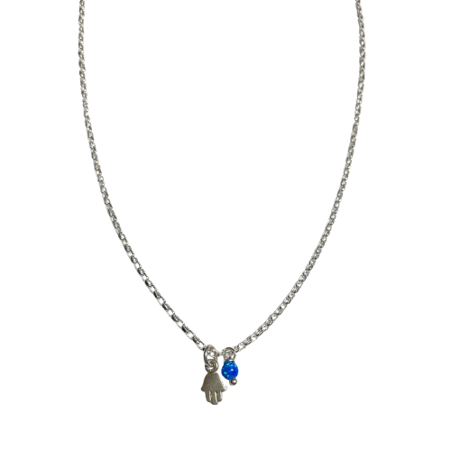 שרשרת חמסה אופל כחול - SAPIRZ Jewelry