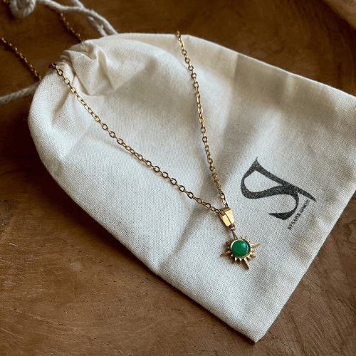 שרשרת שמש ירוקה - SAPIRZ Jewelry
