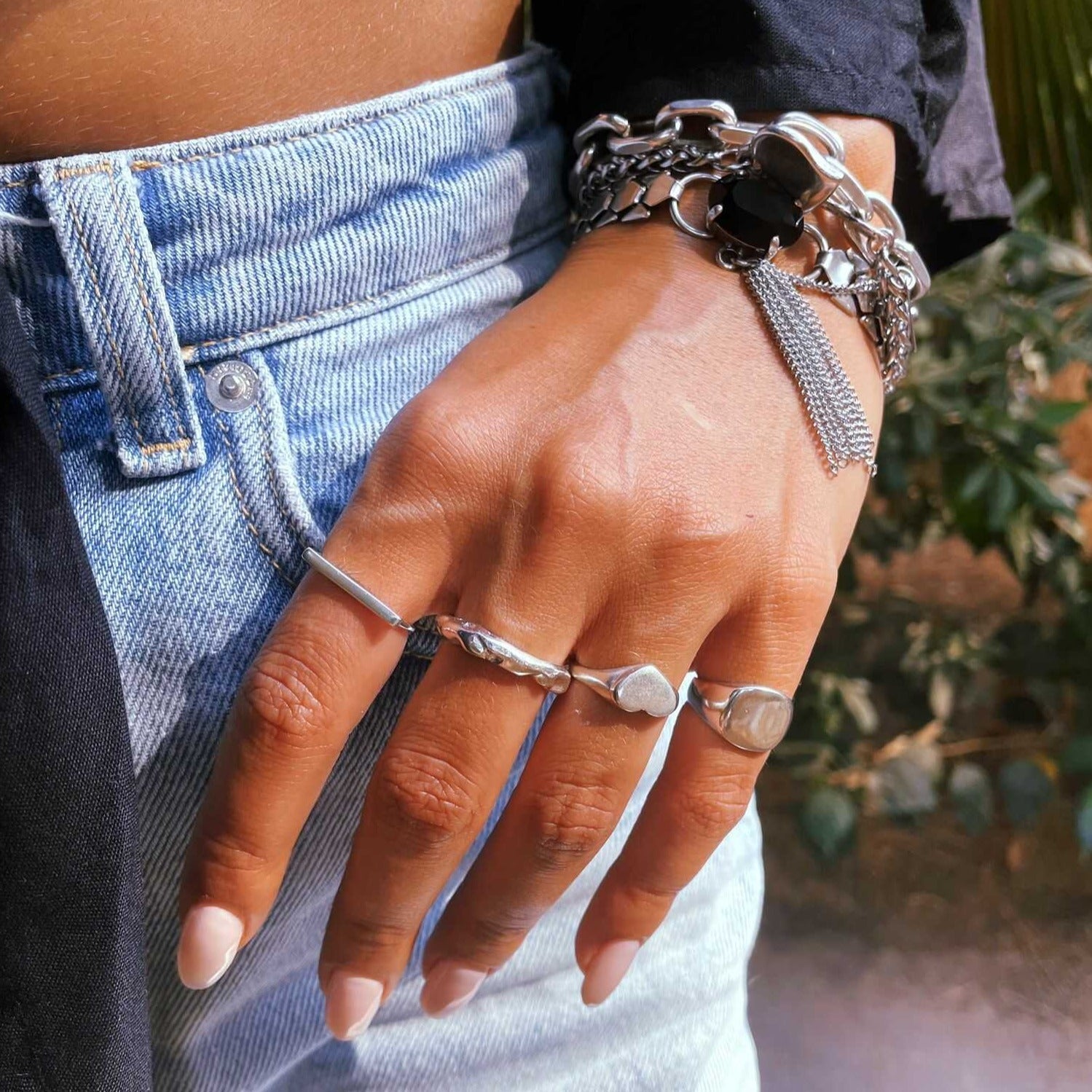 טבעת פס כסף - SAPIRZ Jewelry