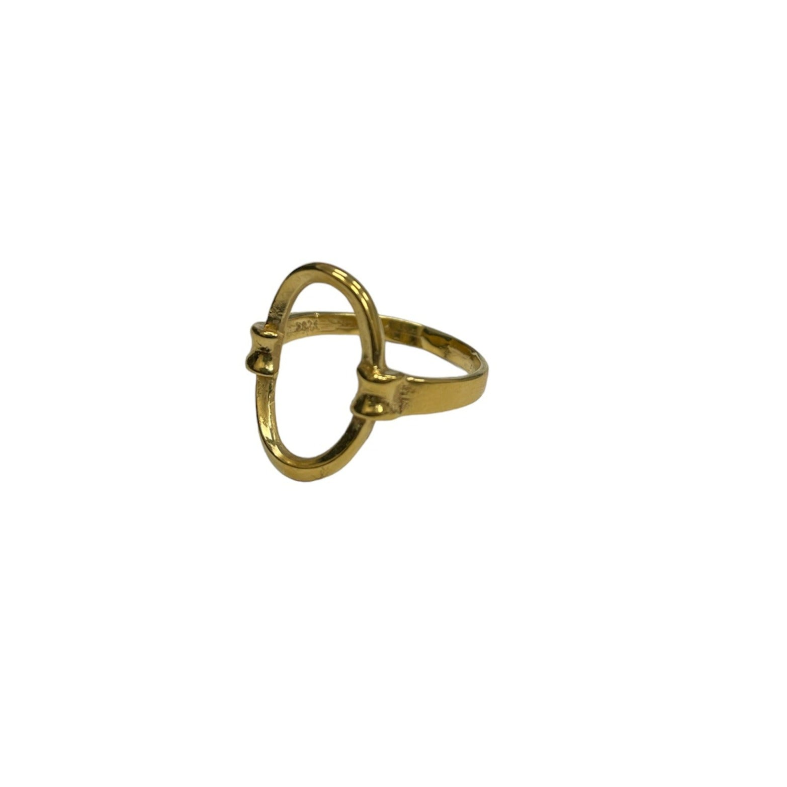 טבעת עיגול חלול זהב - SAPIRZ Jewelry
