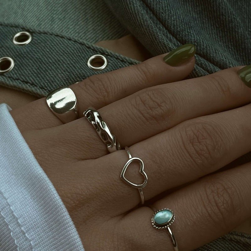 טבעת לב חלולה - SAPIRZ Jewelry
