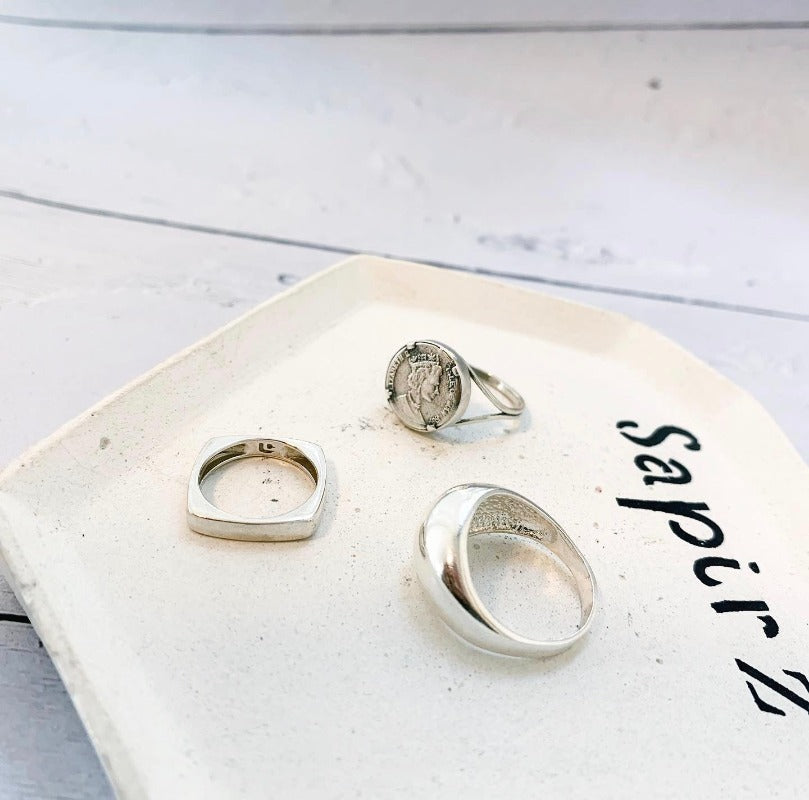 טבעת מטבע אליזבת עתיק - SAPIRZ Jewelry