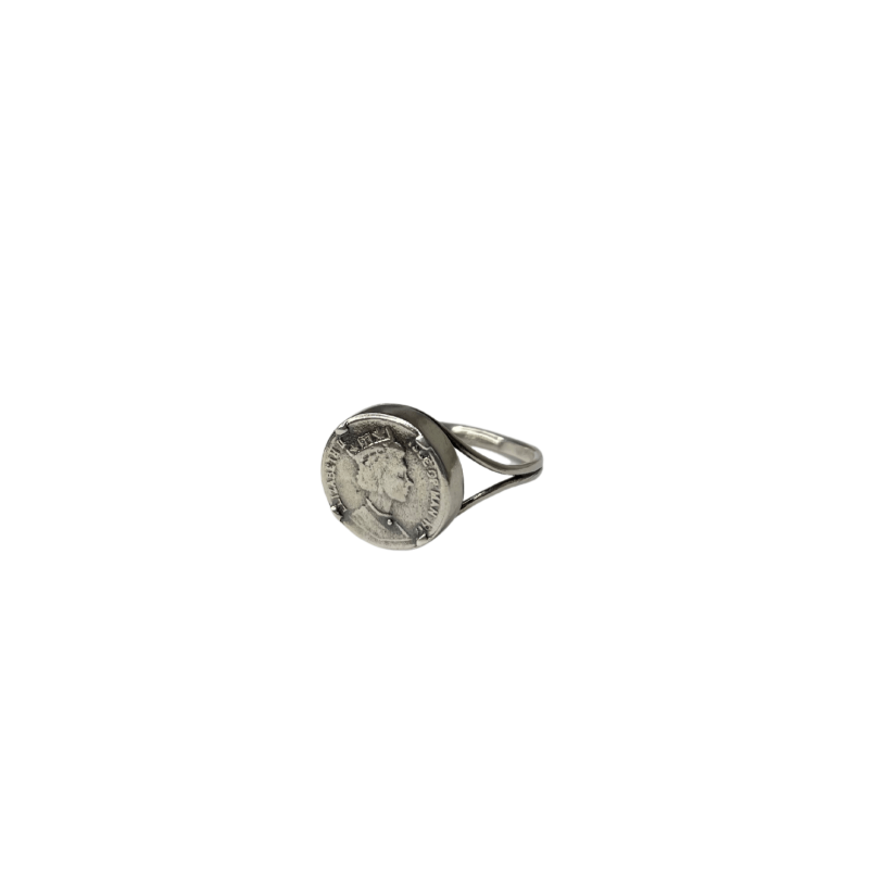 טבעת מטבע אליזבת עתיק - SAPIRZ Jewelry