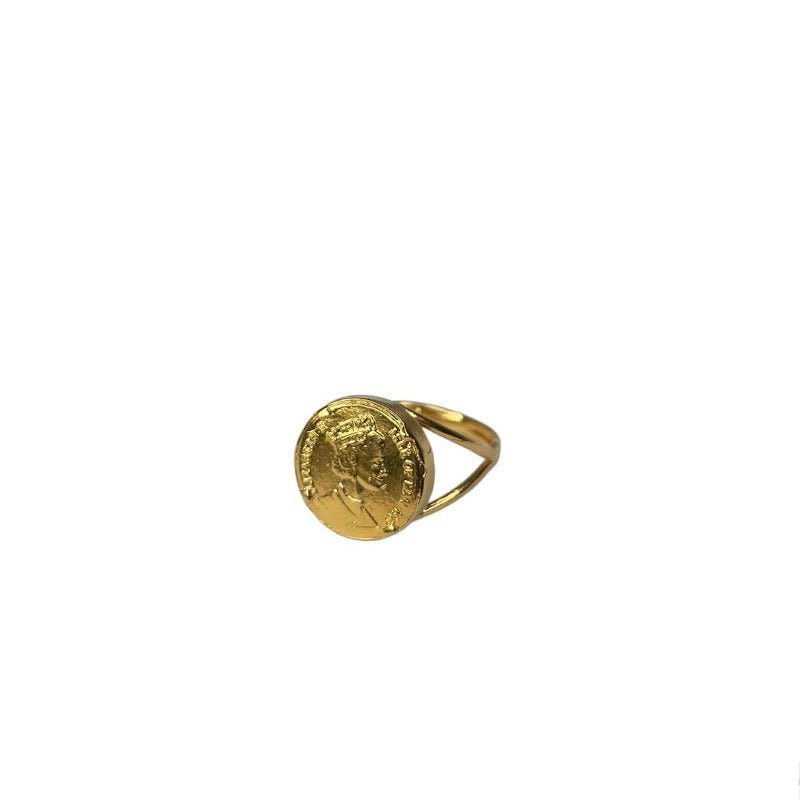 טבעת מטבע זהב - SAPIRZ Jewelry