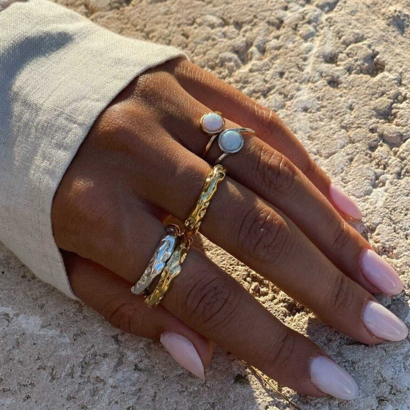 טבעת מרוקעת זהב - SAPIRZ Jewelry