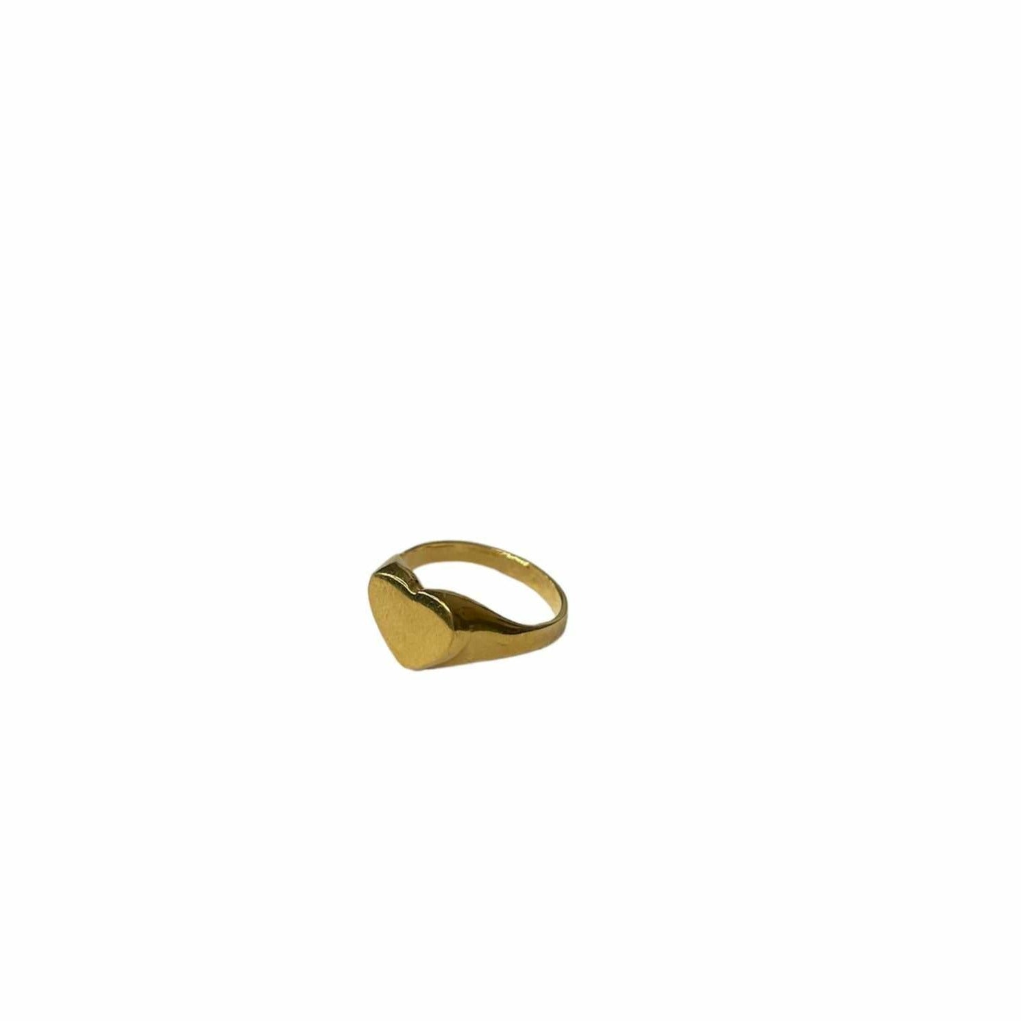 טבעת חותם לב גולד - SAPIRZ Jewelry