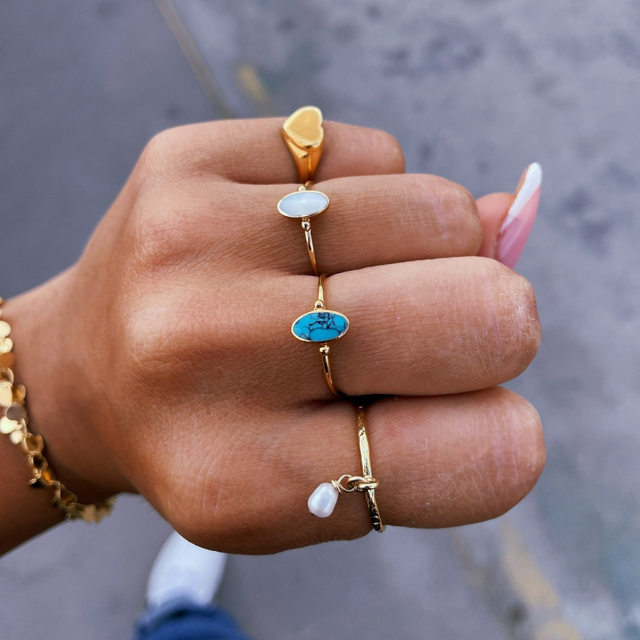 טבעת זהב טורקיז - SAPIRZ Jewelry
