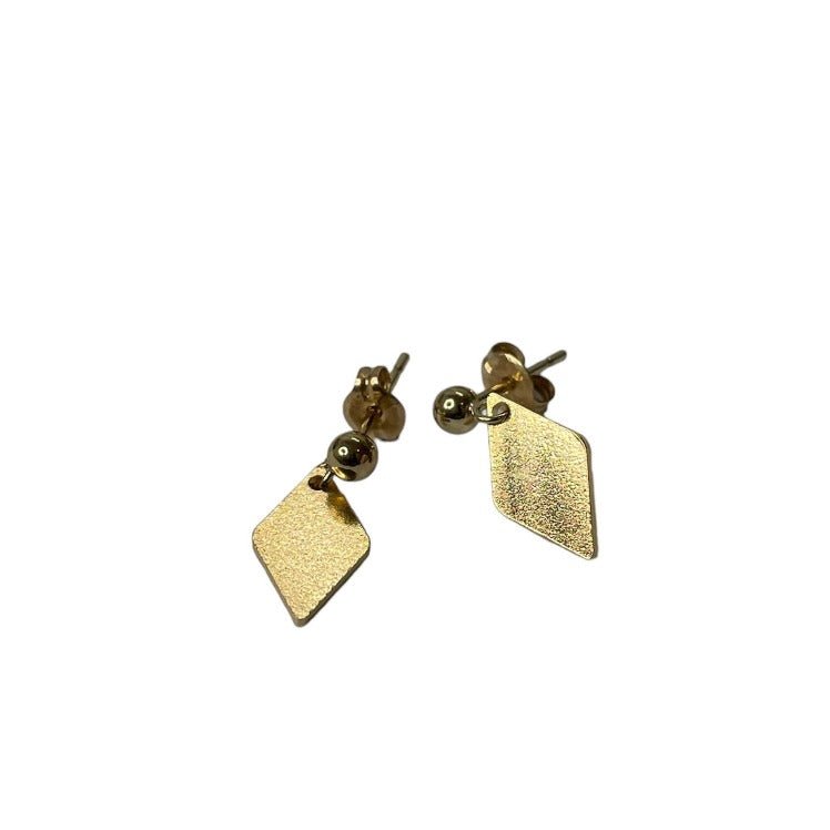 עגילי מעויין זהב - SAPIRZ Jewelry