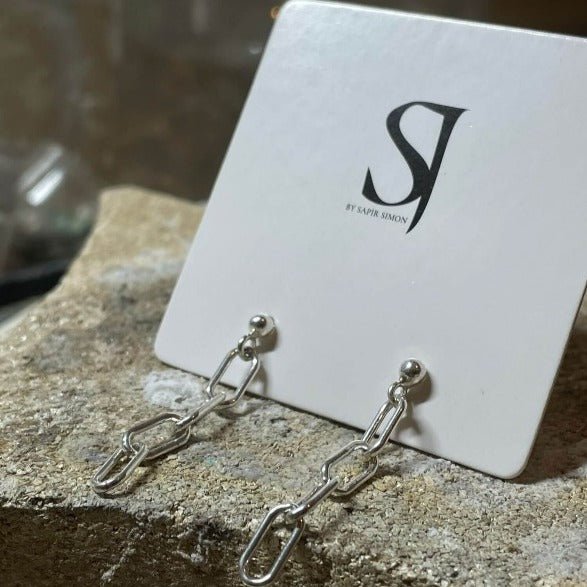 עגילי חוליות - SAPIRZ Jewelry