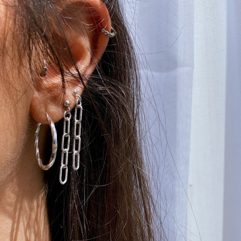 עגילי חוליות - SAPIRZ Jewelry