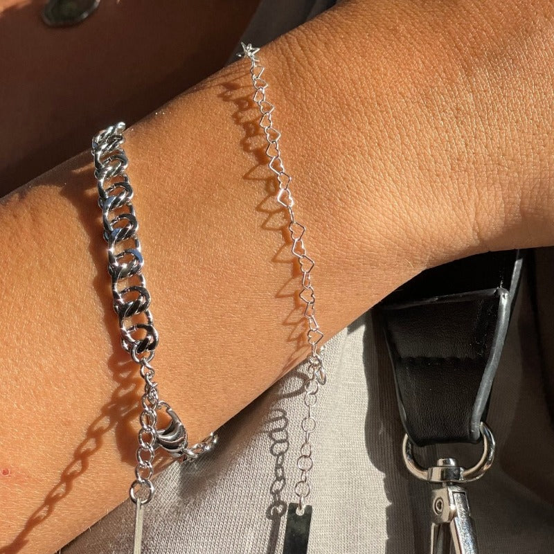 צמיד לבבות כסף - SAPIRZ Jewelry