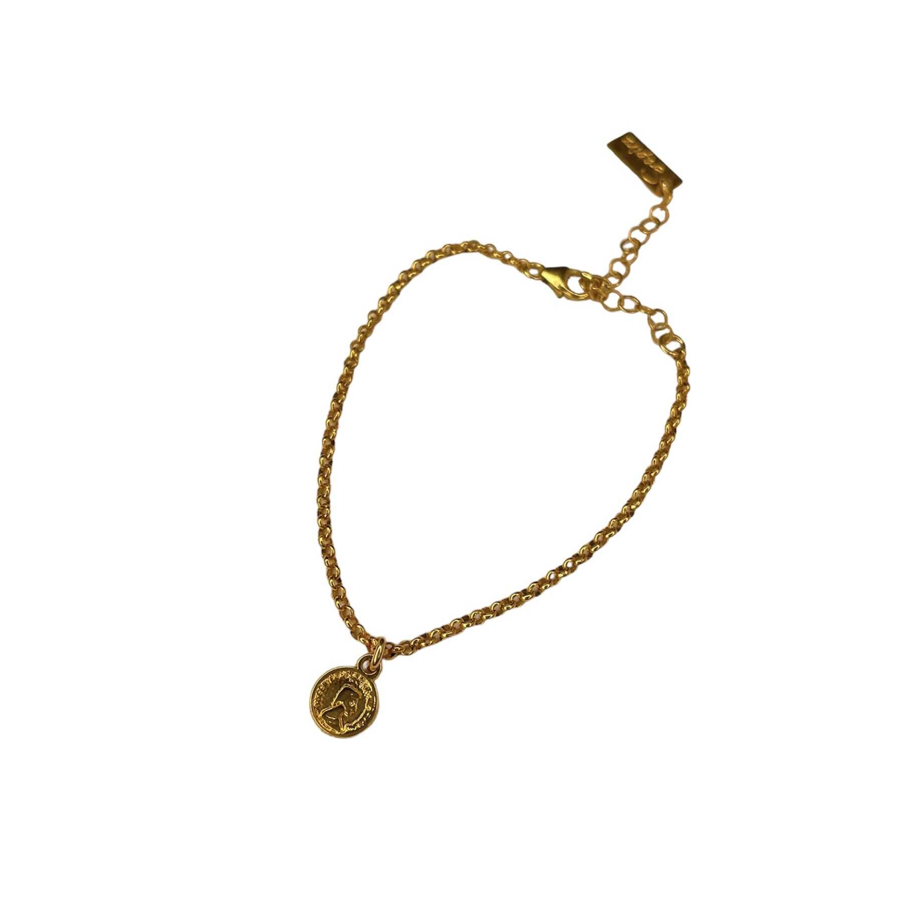 צמיד מטבע ציפוי זהב - SAPIRZ Jewelry