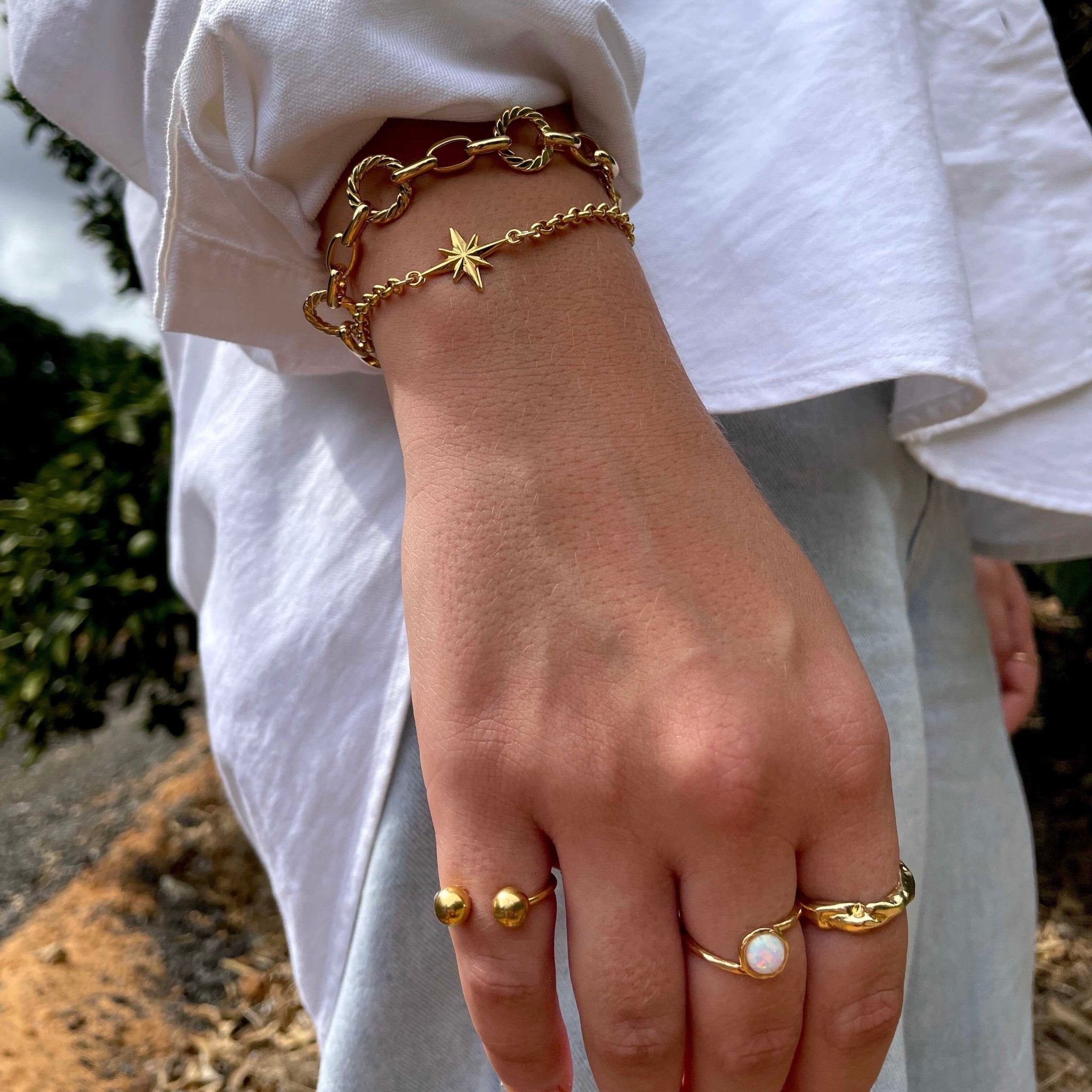 צמיד מנואל זהב - SAPIRZ Jewelry