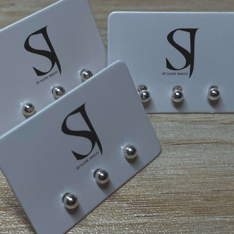 סט עגילים נקודות - SAPIRZ Jewelry