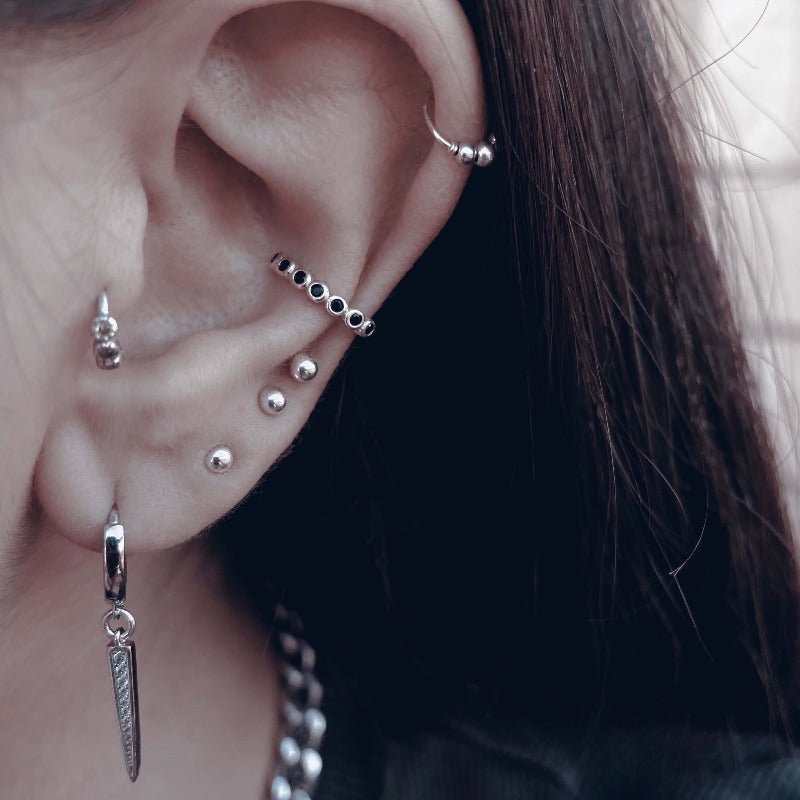 סט עגילים נקודות - SAPIRZ Jewelry