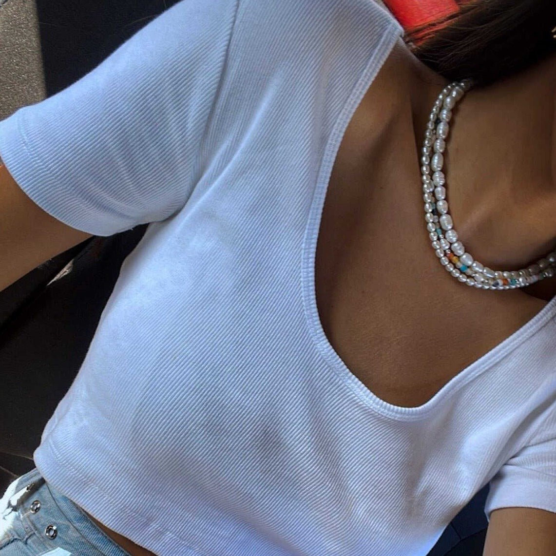 שרשרת פנינים קלאס - SAPIRZ Jewelry