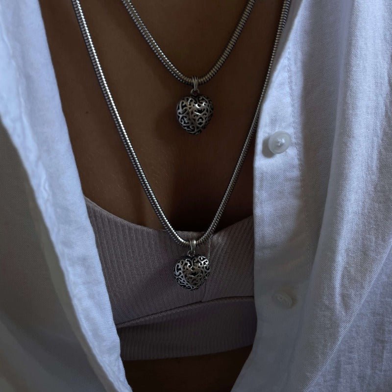 שרשרת לב נפוח - SAPIRZ Jewelry