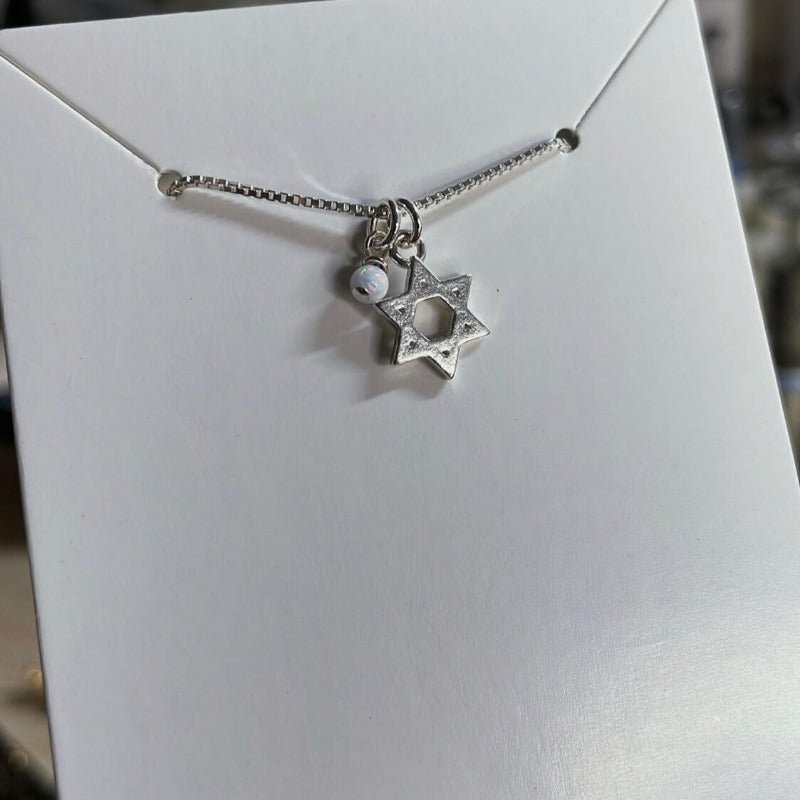 שרשרת מגן דוד וואיט - SAPIRZ Jewelry