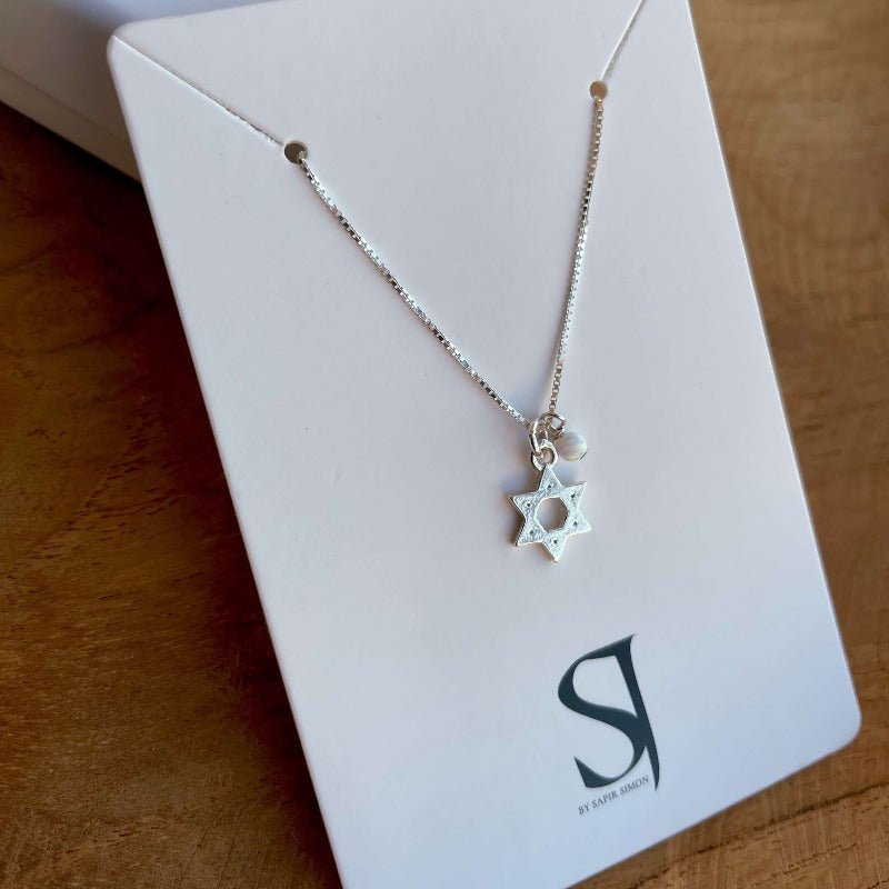 שרשרת מגן דוד וואיט - SAPIRZ Jewelry