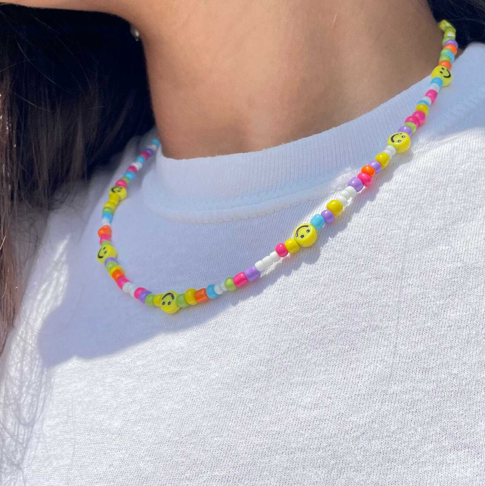 שרשרת חרוזים סמיילי - SAPIRZ Jewelry